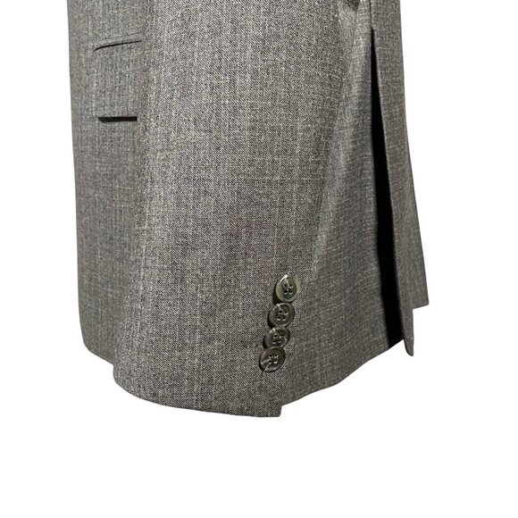 Joseph Abboud Sport Coat 41R Zignone Italy Super 100s Wool Taupe Peak Lapel Slim - Picture 5 of 16
